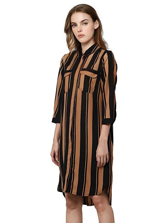 VERO MODA Women's Polyester Shirt Knee-Length Dress - Image 2