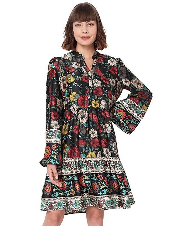 VERO MODA Women's Polyester Fit and Flare Knee-Length Dress - Image 2