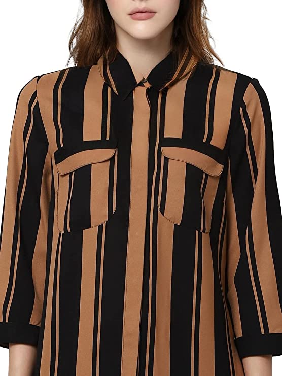 VERO MODA Women's Polyester Shirt Knee-Length Dress - Image 3